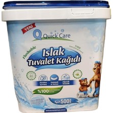 1001 Quick Care Islak Tuvalet Kağıdı, Panthenol B5 Içerikli, Flushable, 500 Mendil, Hijyenik Temizli