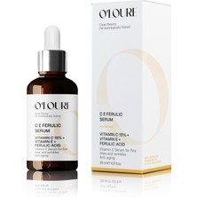 1001 C E Ferulic Serum,%15 C Vitamini Içeren Aydınlatıcı, Yaşlanma Karşıtı, Ton Eşitleyici Cilt