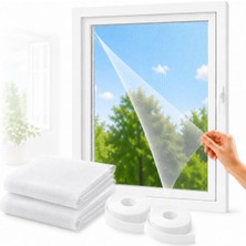 1001 Sogud Kayra 2’li Set Pencere Sinekliği 130X150 cm - Yapışkanlı Cırtlı Sineklik Tülü - Yık