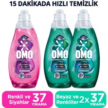 1001 Express Fresh Sıvı Çamaşır Deterjanı, Beyaz ve Renkliler 1480ML X2 + Çarpıcı Renkli ve Siya