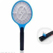 1001 Elektrikli Sinek Raketi 50.5 Cm, Mavi | Şarj Edilebilir, 21 cm Kafa Genişliği