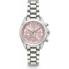 1001 Kadın Kol Saati Zarif Quartz Kol Saati Pembe Kadran Bayan Kol Saati – Taşlı Minimalist Kadran,