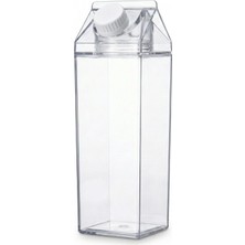 1001 Süt Kutusu Şeklinde Bardak, 500 ml Geniş Kapasite, Dayanıklı Mika Yapı, Saydam Tasarım, Ev Of
