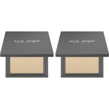 1001 Kompakt Pudra - 12 Saate Kadar Kalıcılık - Nötr Cilt Alt Tonu - Compact Powder 07 Tinted Ivory (