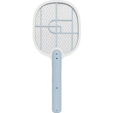 1001 Taşınabilir Sinek Öldürücü Mor Işık Tenis Raketi 21CM x 26CM Şarjlı Dekoratif Yatak Odası