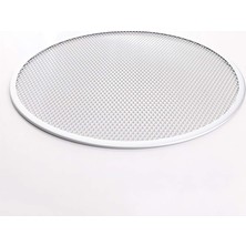 1001 Mallart® Alüminyum Pizza Pişirme Teli 33 cm - Çıtır Tabanlı Profesyonel Pizza Tepsisi, Delikl