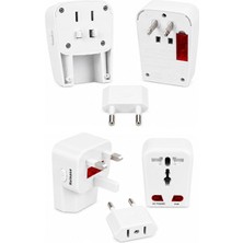 1001 Evrensel Priz Dönüştürücü Seti, Türk ve Avrupa Fişlerini Dünya Genelinde Kullanım Için U