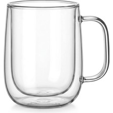 1001 Borosilikat Cam Bardak, 250 ml Geniş Kapasite, Isıya Dayanıklı Yapı, Çift Cidarlı Yalıtım,