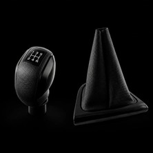 Renault Clio 4 Siyah Çerçeveli Vites Körüğü ve Black Model Spor Vites Topuzu 2012-2020 – 969350337R / 969357916R