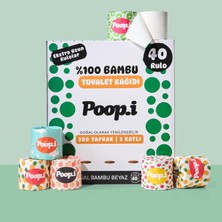 1001 %100 Bambu "extra Uzun Rulo" 40 Tuvalet Kağıdı Fruıty Loop Doğal Beyaz