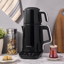 1001 Aryıldız Vision Steel Çay Makinesi Siyah