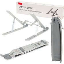 1001 Ayarlanabilir Metal Laptop ve Tablet Standı (10-15.6 Inç), Kaymaz Tabanlı Ergonomik Masaüstü B
