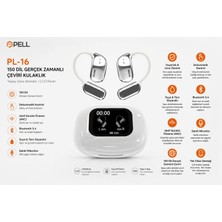 1001 Pell Pl-16 Gerçek Zamanlı Çeviri Kulaklık, 150 Dil Desteği, Yapay Zeka Destekli, Anc, Bluetooth