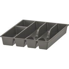 Nacario Ikea Smäcker Çatal Bıçak Kutusu, Gri, 31 x 26 x 4 cm