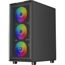 Powerboost 600W 80+ A601B 4-Rainbow Fanlı Gaming Mid-Tower Pc Kasası