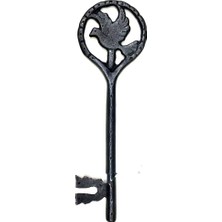 Uravas Store Güvercin Figürlü Dekoratif Anahtar, 242X78 mm - Büyük Boy Vintage Nostaljik Rustik Stil Aksesuar
