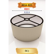 Uravas Store Bej Lambader Başlığı 35 cm Mega Boy