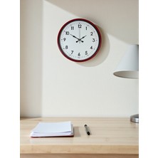 Nurton 36 cm Kırmızı Dekoratif Duvar Saati