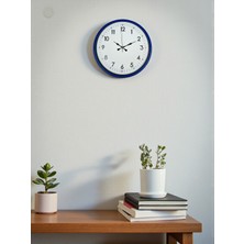 Nurton 36 cm Lacivert Dekoratif Duvar Saati