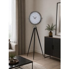Nurton Krom 24 Saat Göstergeli Özel Tasarım Tripod Ayaklı Saat