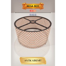 Nurton Antik Kiremit Lambader Başlığı 35 cm Mega Boy