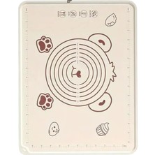 Büyük Boy Silikon Hamur Açma Matı, Krem Rengi, 50X70 Cm, Yapışmaz ve Kaymaz Yüzey - 550 Gram