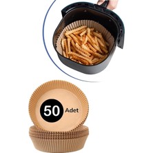 Buffer® 50 Adet Hava Fritöz Pişirme Kağıdı Hava Fritöz Yağ Geçirmez Kağıt Hava Fritöz Gömlekleri Yapışmaz Gıda Pişirme Kağıdı Delikli Kare Kase Modeli Tek Kullanımlık Pişirme Kağıdı Hava Fritöz