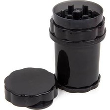 Grınder Parçalayıcı Plastik Baharat Öğütücü Herb Spice 4 Katmanlı (58MM-SIYAH)