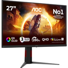 Aoc Q27G4ZD 27″ 280Hz 0.03MS G-Sync HDR400 2k Qd-Oled Yükseklik Ayarlı Pivot Gaming Monitör