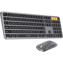 Protoarc KM100-A Bluetooth Sessiz Klavye Mouse Seti Mac Uyumlu Uzay Grisi CP014528