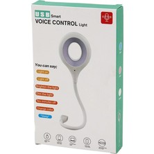 Ronanna Buğz USB Smart Voıce Control Light Sesli Işık Ayarlı Mini Yuvarlak USB 16 Ledli Lamba Akrobat Kollu 2W 5V-0.5A BX40