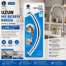 Ronanna Buğz Kuğu Evye - Lavabo Uzun Mix Batarya Borusu Krom Kaplama - Vakumlu - Süzgeçli Uç BX40