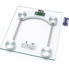 Ronanna Buğz Dijital - Pilli Kare Banyo Baskül Terazi Tartı LCD Ekran 180KG/0.1G 30X30CM İ11-025 BX40
