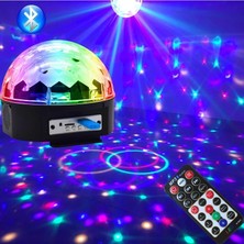 Ronanna Buğz Küre Disko Topu Müzik Çalar Renkli Lazer Işıklı Bluetooth BX40