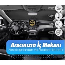 Frefly Store Trakmats Mercedes Glc Coupe 2015-2020 ile Uyumlu Oto Ön Cam Güneşlik, Katlanabilir Milfonlu, Uv Koruma, 150X70 cm