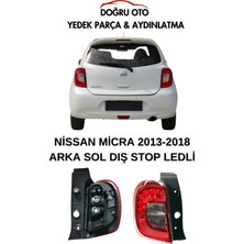 Doğru Ticaret Auto Parts Nissan Micra Arka Sol Stop 2013-2018 Ledli