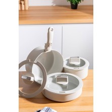 Acar Ultimate Pro 9 Parça Derin Tencere Seti - Döküm Malzeme, Seramik Kaplama, 18 cm, 22 cm ve 24 cm Boyutları