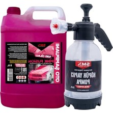 Frefly Store Cilalı Oto Şampuanı ve Köpük Yapıcı Pompası, 5 Lt ve 2 Lt Set