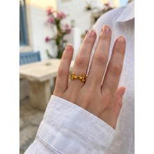 Topaloğlu 8 Ayar Altın Kaburga Model Ajda Yüzük