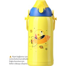 Uzspace 550 ml Yalıtımlı Paslanmaz Çelik Pipetli TermosSarı