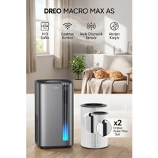 Dreo Macro Max As Geniş Alan Uyumlu H13 Hepa Wi-Fi Akıllı Hava Temizleyici + Ekstra Yedek Filtre
