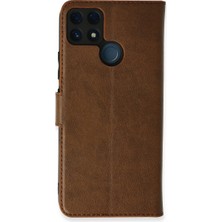 Evimdeyokyok Realme C25 Kılıf Trend S Plus Kapaklı Kılıf - Taba