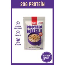 Züber Sade Kurabiyeli Yulaflı Protein Müsli (20G Protein) 70G x 5 Adet