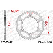 Afam Yamaha Mt-03 660CC Çelik Arka Dişli #520 12305-47