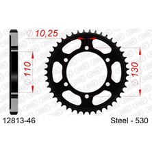 Afam Rear Steel Sprocket #530 12813-46