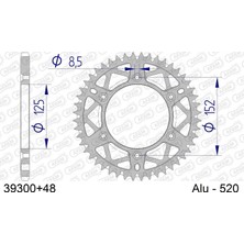 Afam Beta 450 Rr Enduro Çelik Arka Dişli #520 39300-48