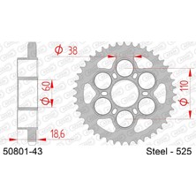Afam Ducatı Dıavel 1260S Çelik Arka Dişli #525 50801-43