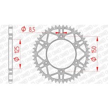 Afam Ktm Exc/excf 125/250, Husqvarna TC250/TE300/FE501  Çelik Arka Dişli #520 S/c 71304SLK-50