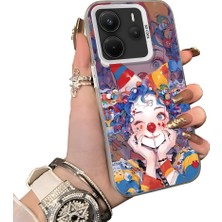 HONTINGA Xiaomi Redmi Note 14 ile Uyumlu Kılıf Silikon Kenar Sert Arka Kamera Koruyucu Basitlik Anti Düşme Kamera Sevgili Çift Kılıf Kız Desen Couple Telefon Kılıfı K1-1773