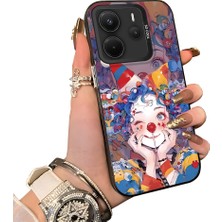 HONTINGA Xiaomi Redmi Note 14 ile Uyumlu Kılıf Silikon Kenar Sert Arka Kamera Koruyucu Basitlik Anti Düşme Kamera Sevgili Çift Kılıf Kız Desen Couple Telefon Kılıfı K1-1773